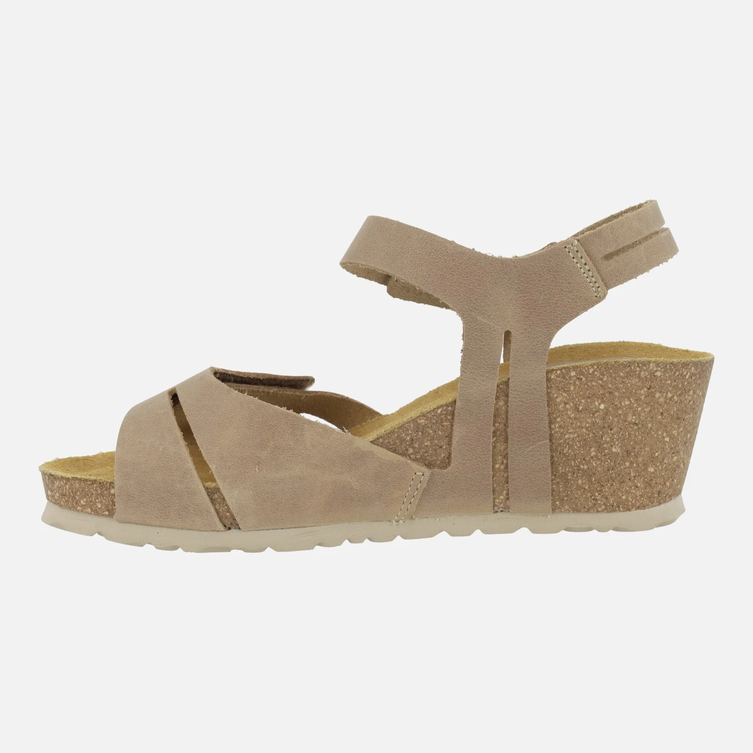 Sandalias de piel con cuña y cierre de velcros - Image 16