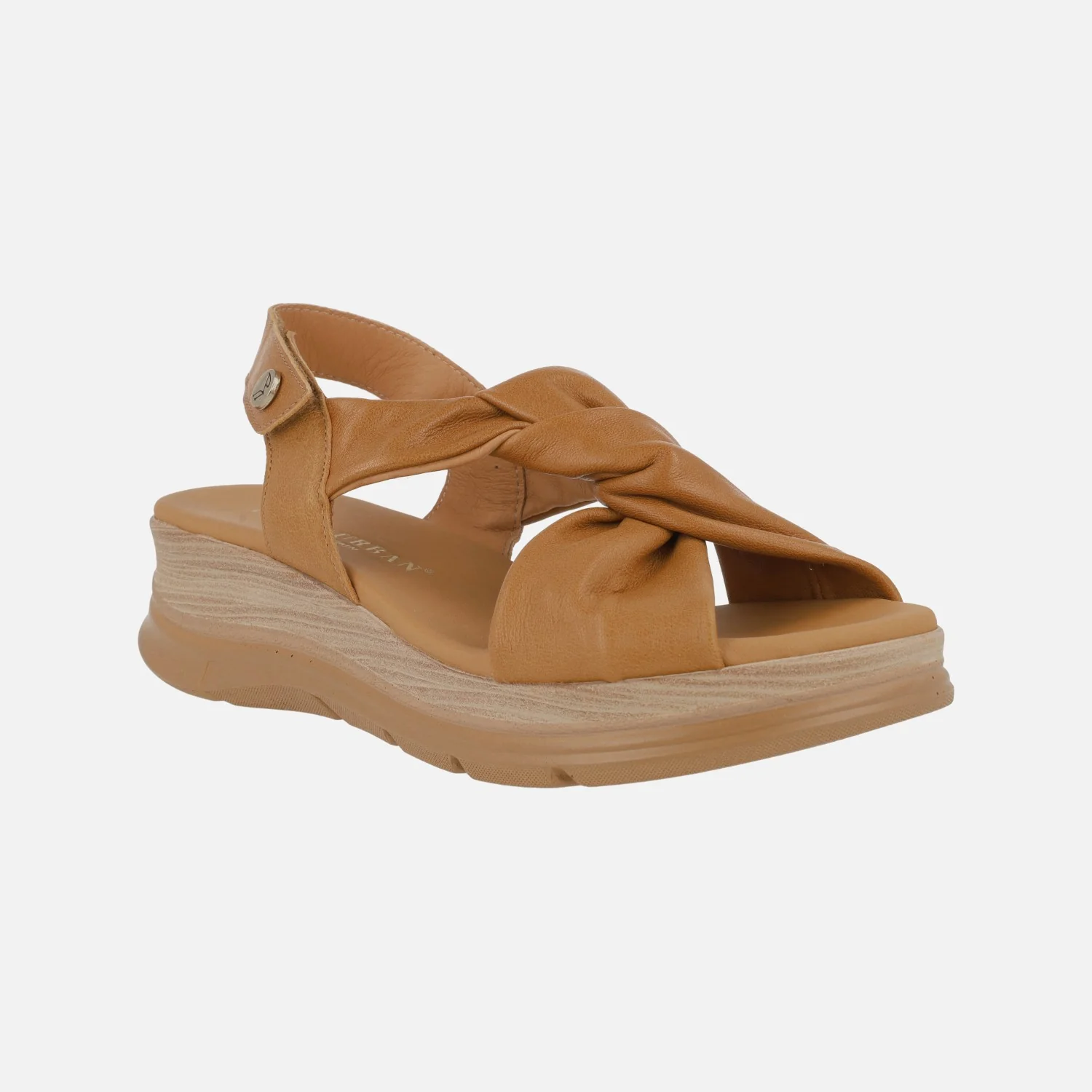 Sandalias de piel con detalle de nudo y cierre de velcro - Image 2