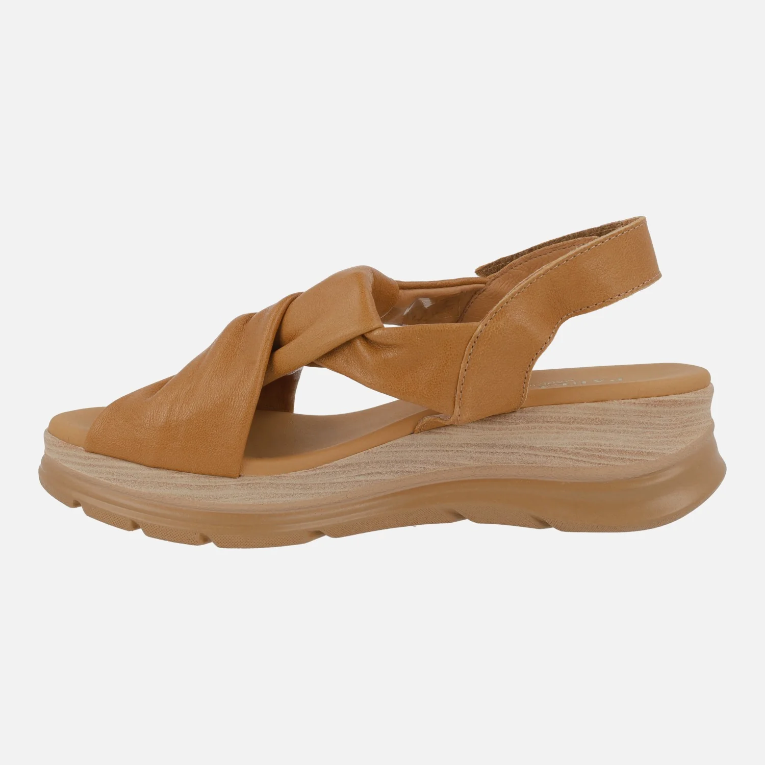 Sandalias de piel con detalle de nudo y cierre de velcro - Image 3