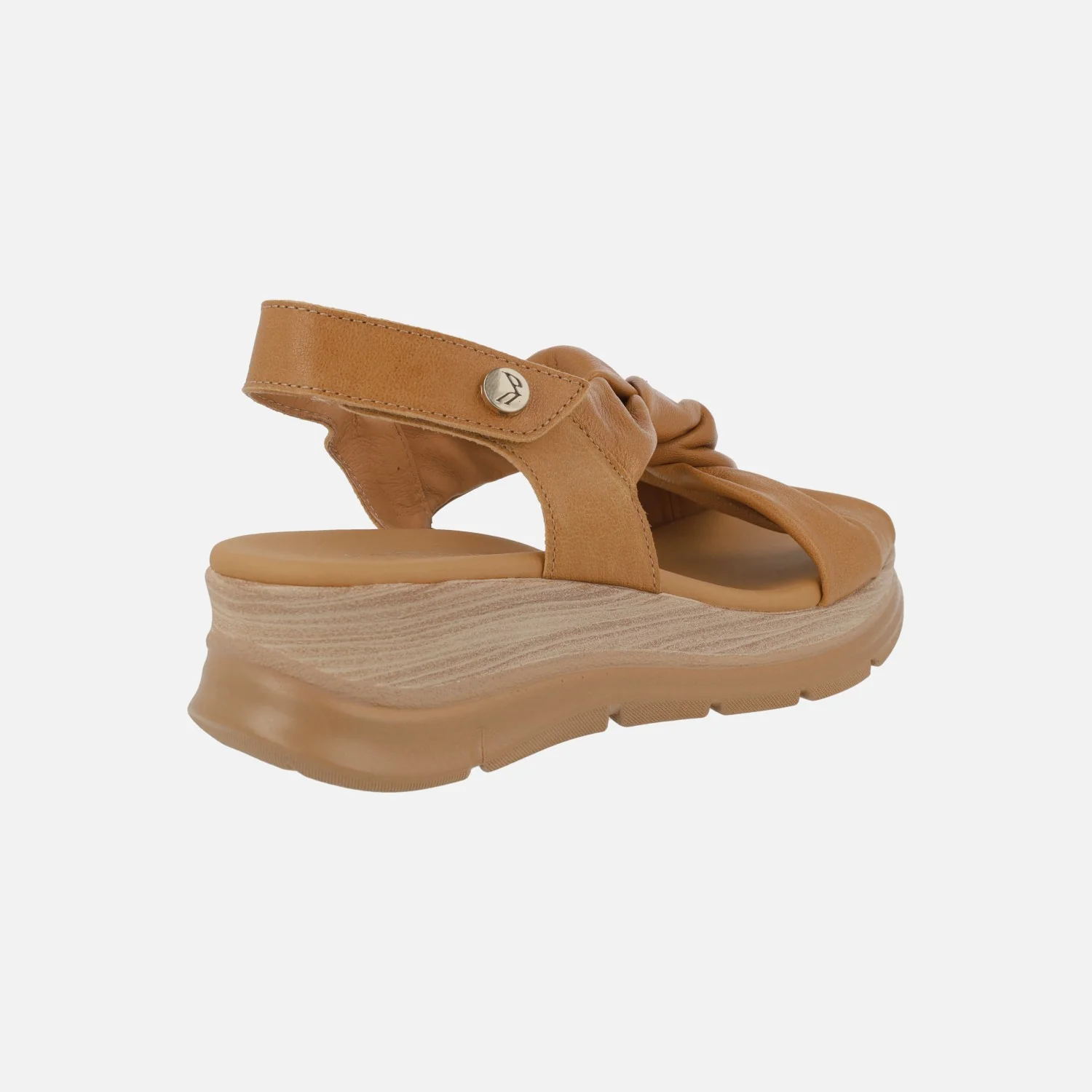 Sandalias de piel con detalle de nudo y cierre de velcro - Image 4