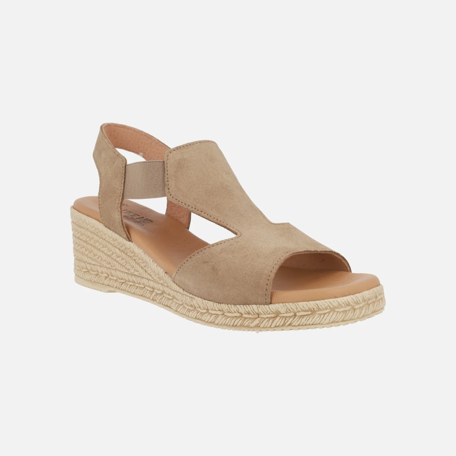 Sandalias de piel con elásticos laterales y cuña media - Image 8