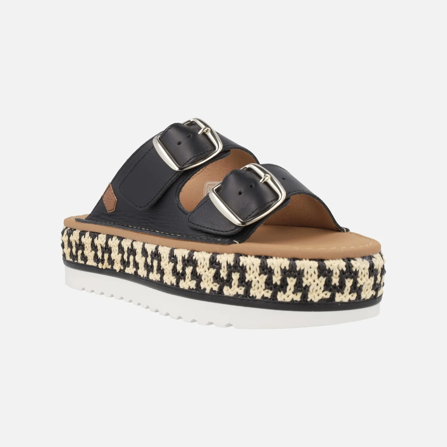 Sandalias de piel con hebillas y plataforma de rafia Collao Bombay - Image 2
