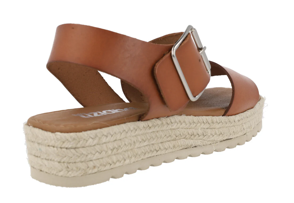 Sandalias de piel con piso de esparto Tiziana - Image 4
