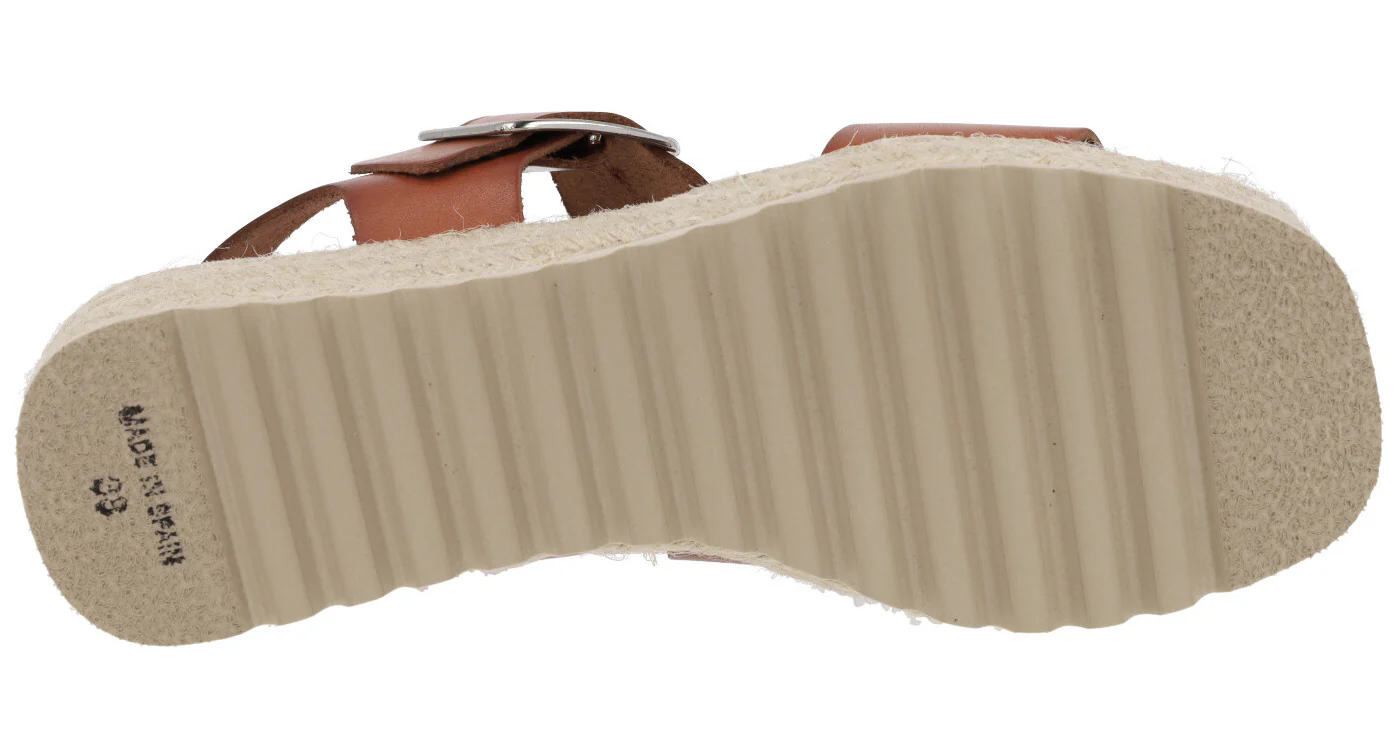 Sandalias de piel con piso de esparto Tiziana - Image 5