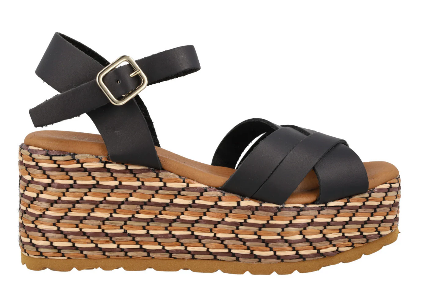 Sandalias de piel con platafoma de rafia Tiziana - Image 6