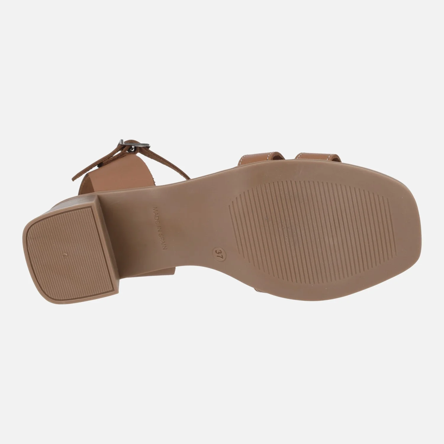 Sandalias de piel con pulsera al tobillo y tacón medio - Image 6