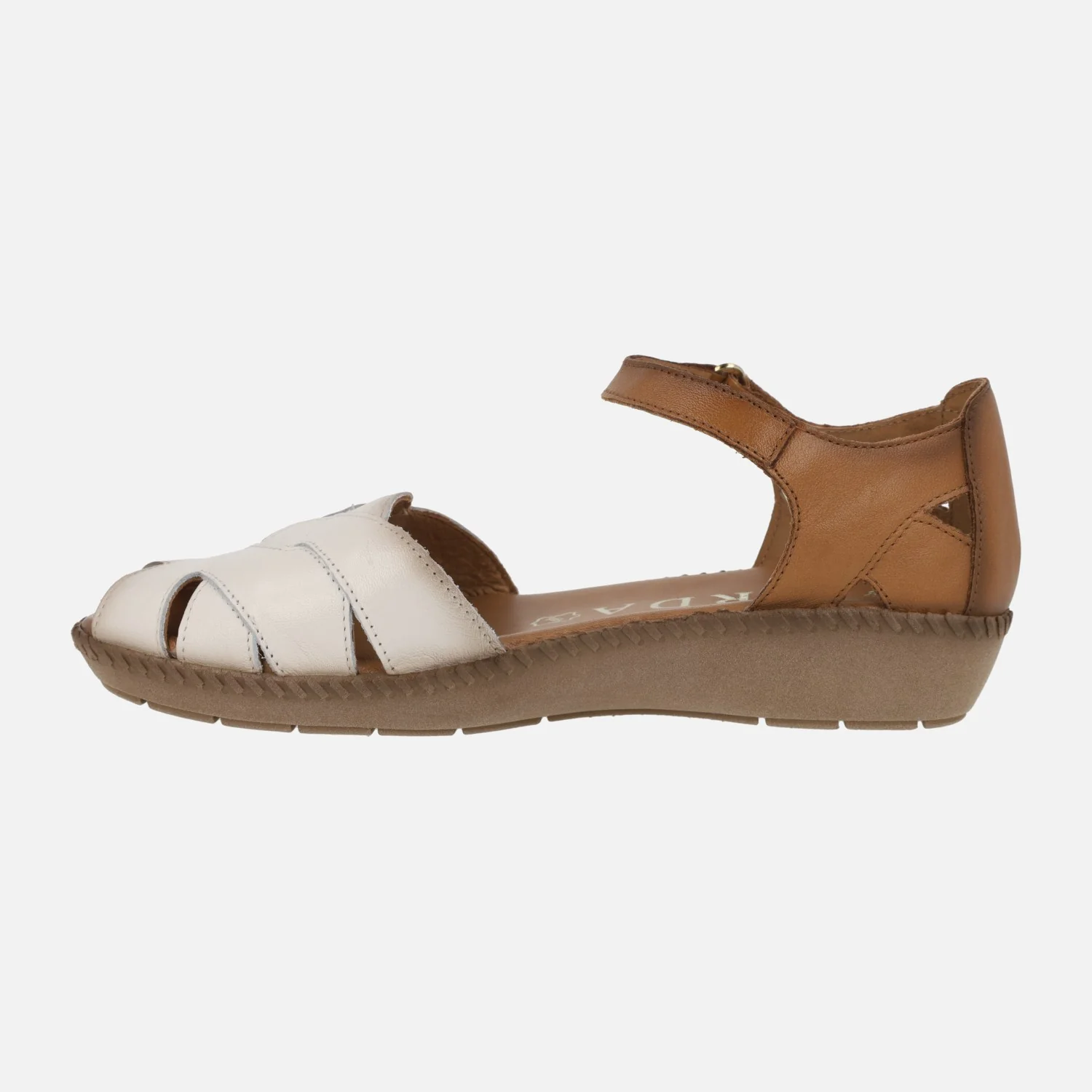 Sandalias de piel con puntera abierta y pulsera al tobillo - Image 3