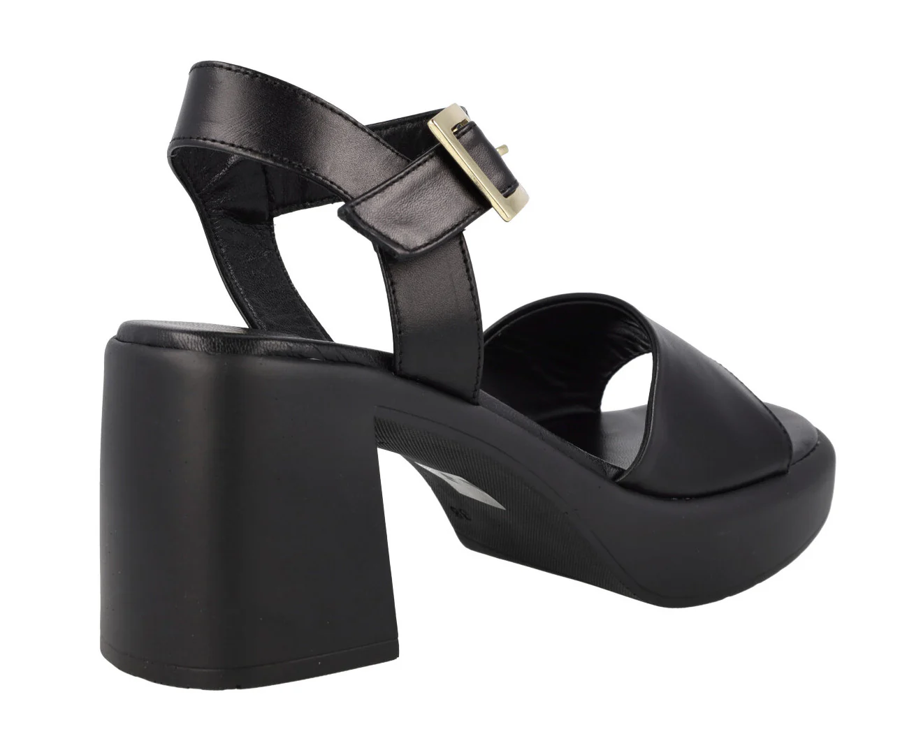 Sandalias de piel con tacón ancho y plataforma - Image 4