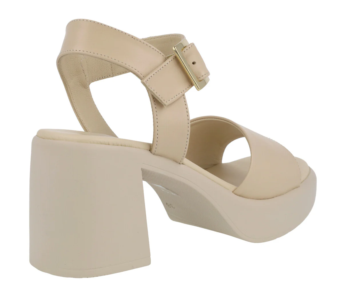 Sandalias de piel con tacón ancho y plataforma - Image 9