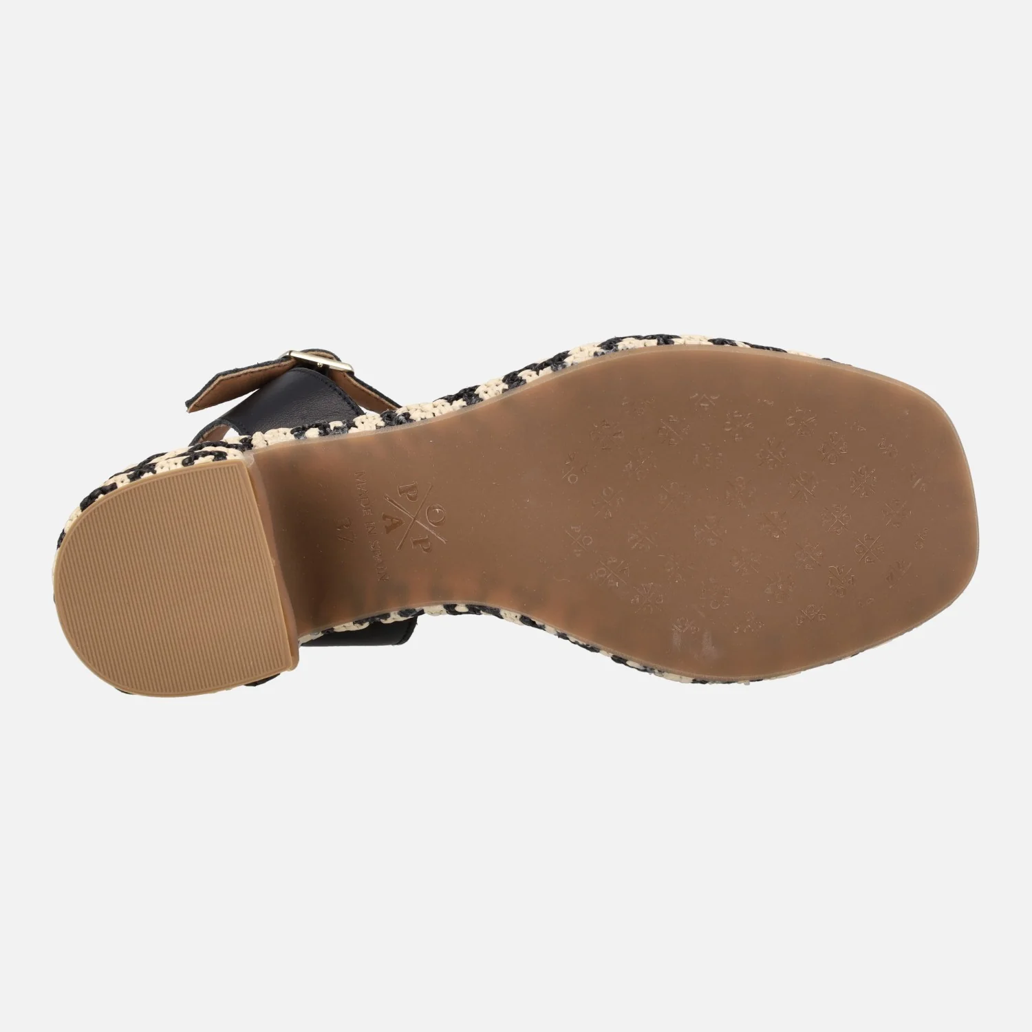 Sandalias de piel con tacón y plataforma de rafia Beliche Bombay - Image 10