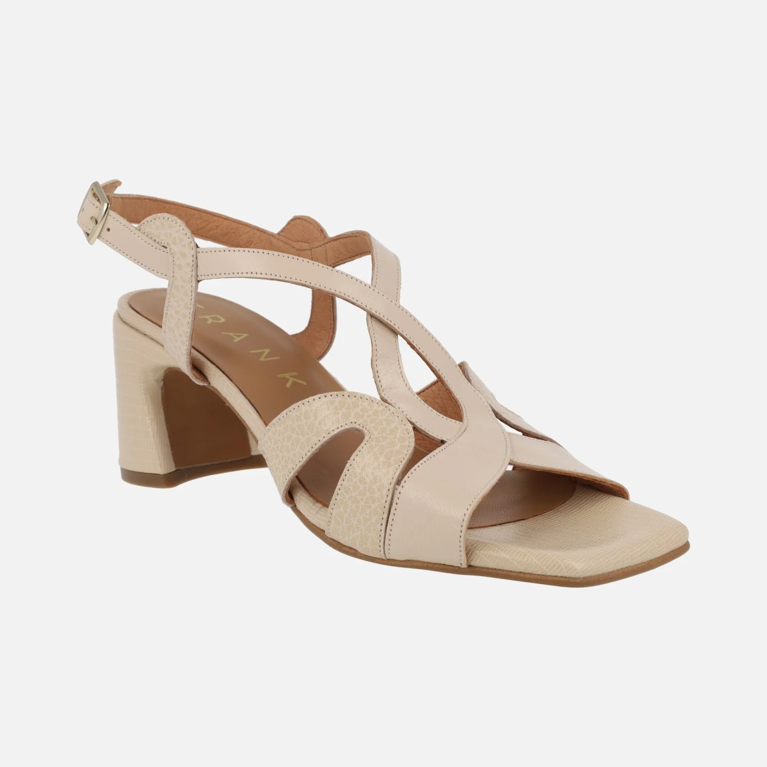 Sandalias de piel con distintos acabados y tacones de 7 cms - Image 2