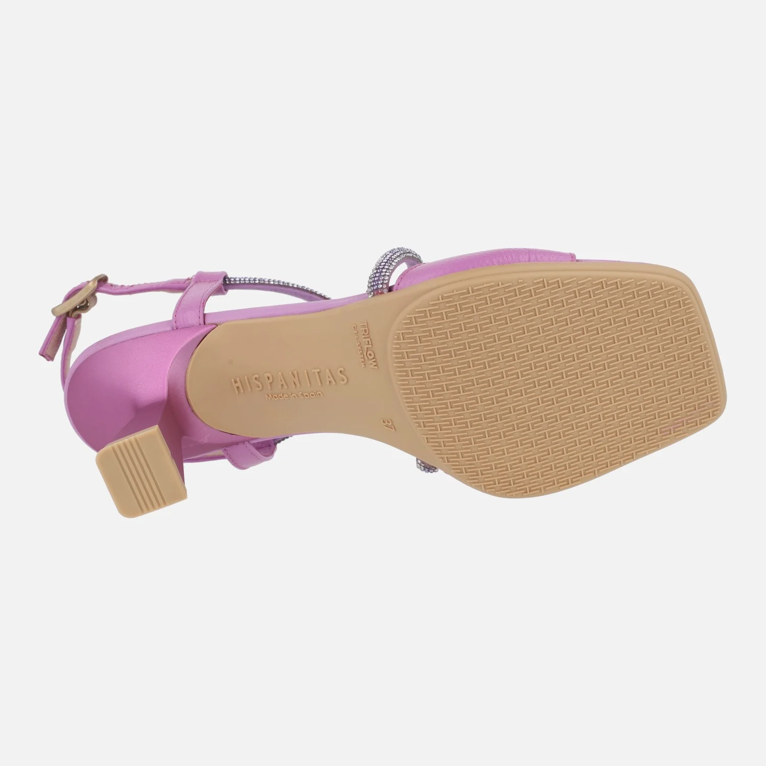 Sandalias de piel con tiras cruzadas de strass - Image 10