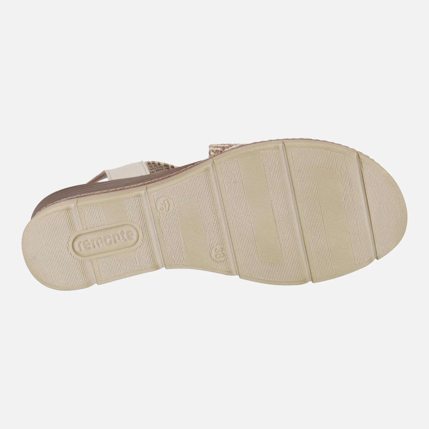 Sandalias de piel con tiras cruzadas en acabado rafia - Image 12