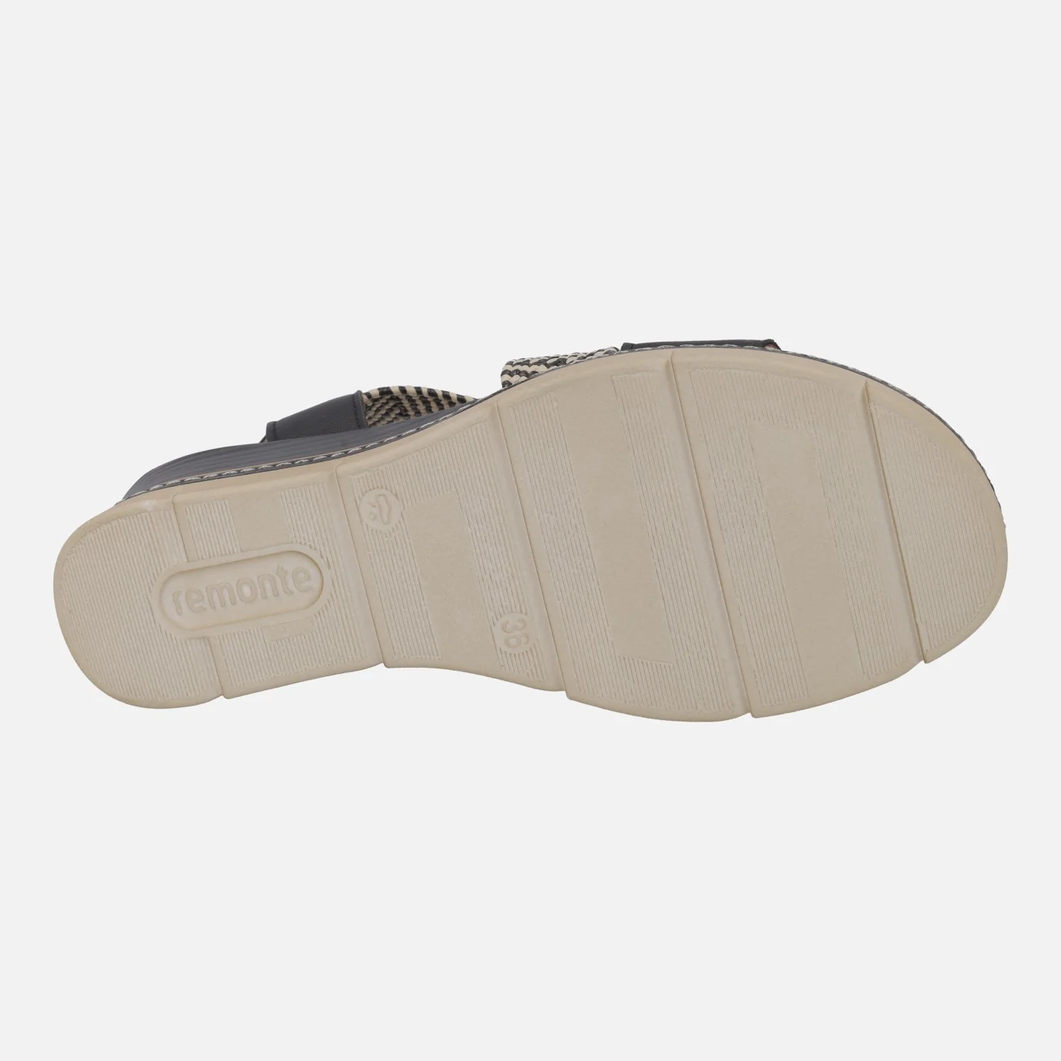 Sandalias de piel con tiras cruzadas en acabado rafia - Image 6