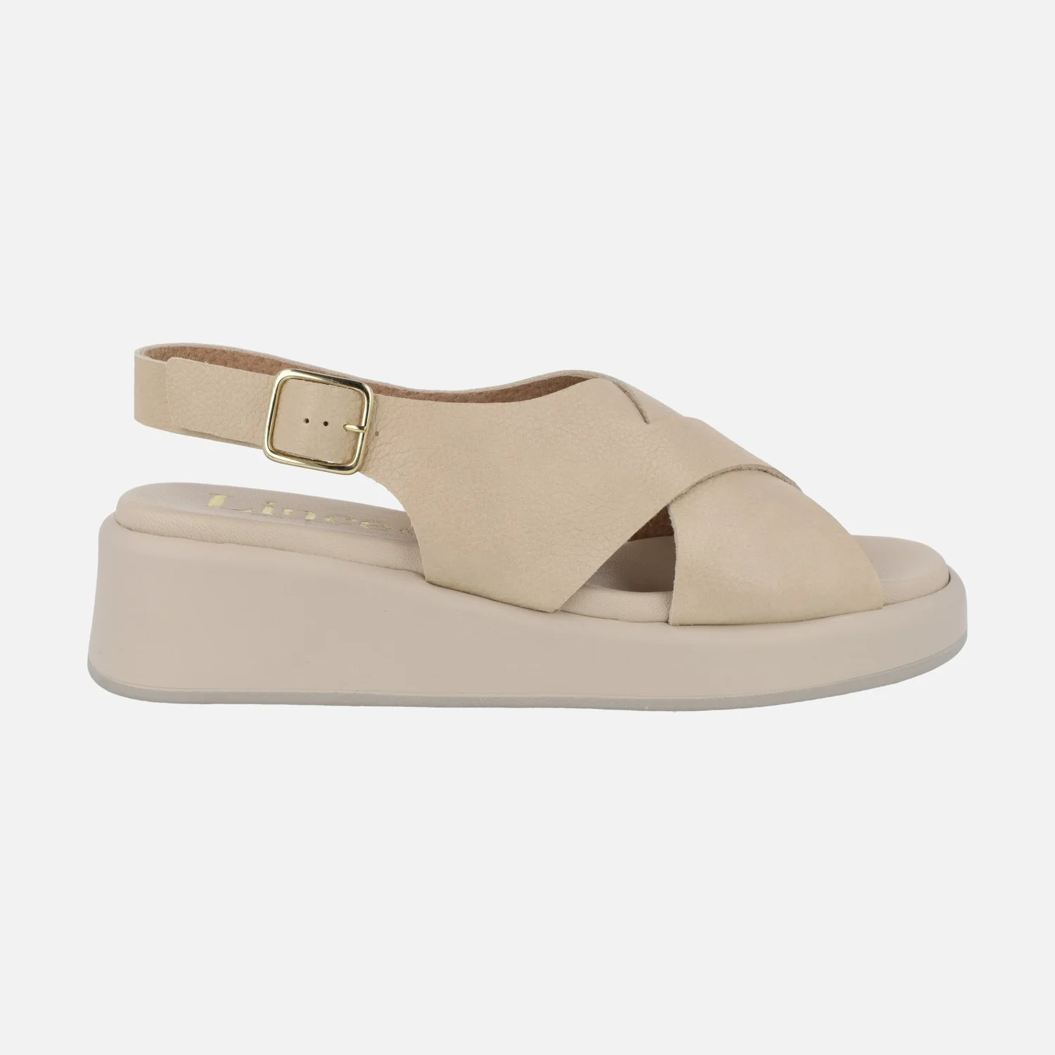 Sandalias de piel con tiras cruzadas y cierre de hebilla - Image 5