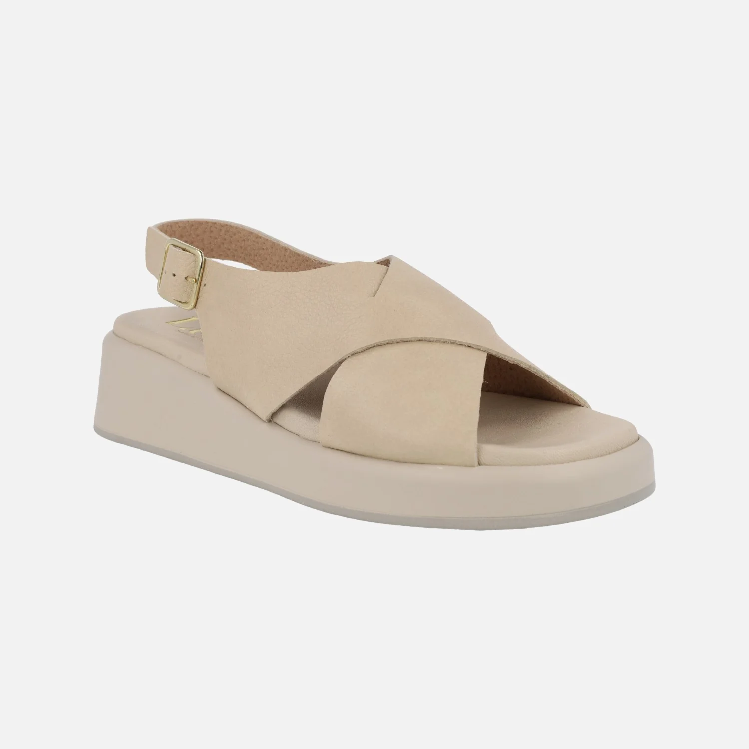 Sandalias de piel con tiras cruzadas y cierre de hebilla - Image 6