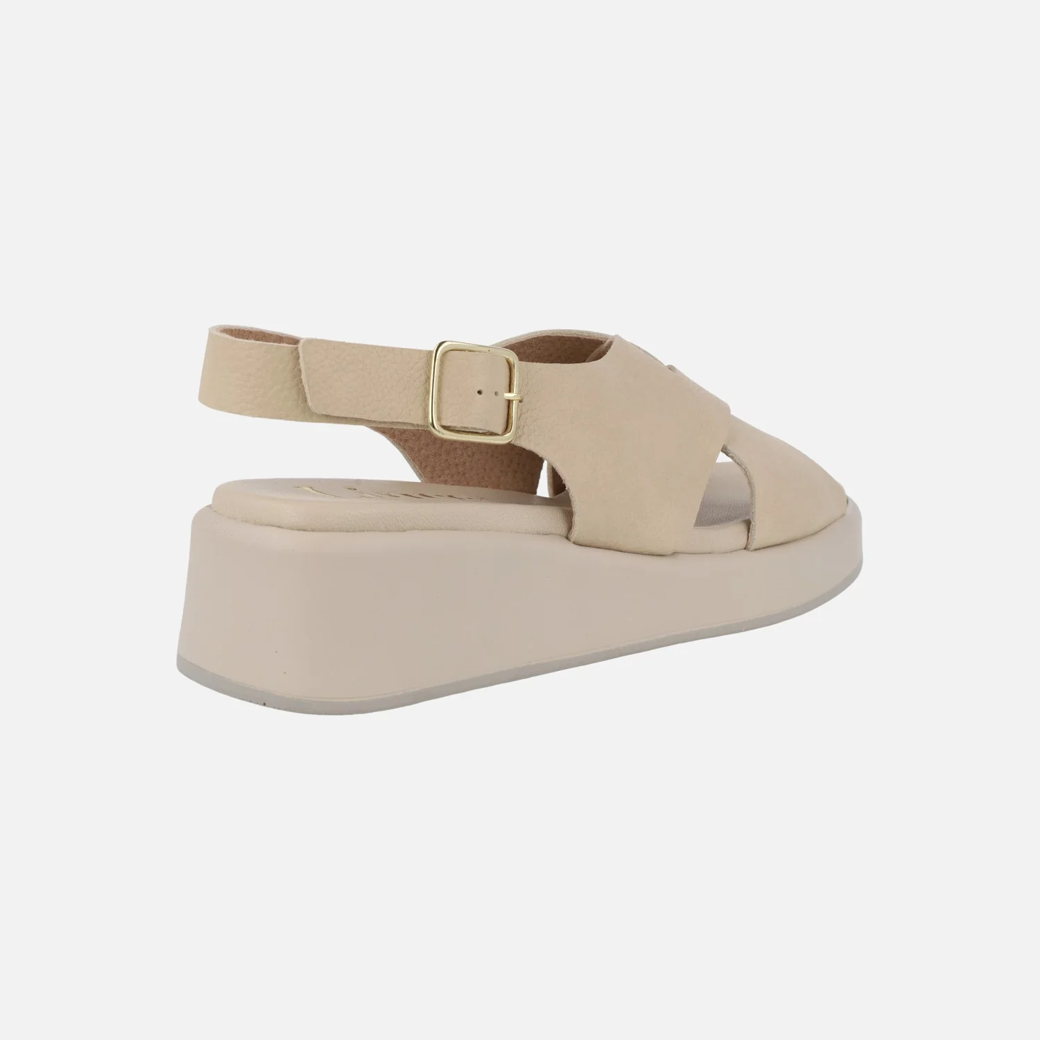 Sandalias de piel con tiras cruzadas y cierre de hebilla - Image 8