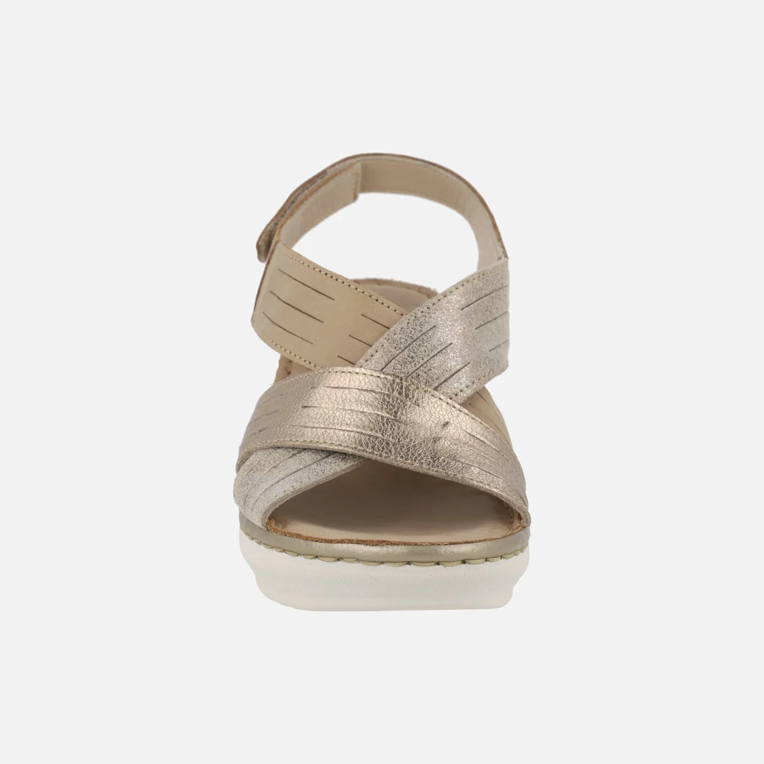 Sandalias de piel con tiras cruzadas y cierre de velcro - Image 11