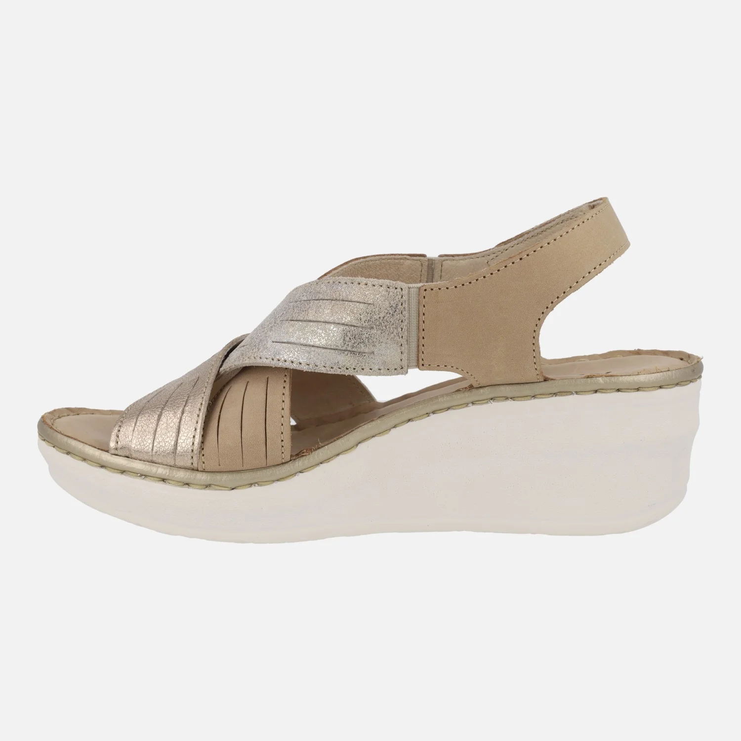 Sandalias de piel con tiras cruzadas y cierre de velcro - Image 9
