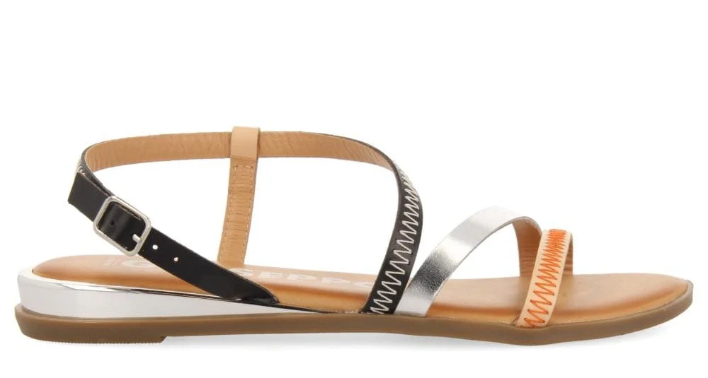 Sandalias de piel con tiras de colores Duesme - Image 2