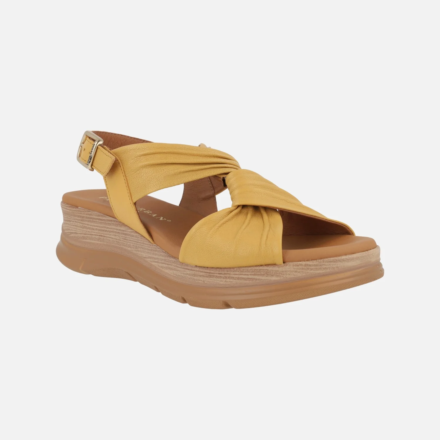 Sandalias de piel con tiras entrelazadas y cierre de hebilla - Image 2