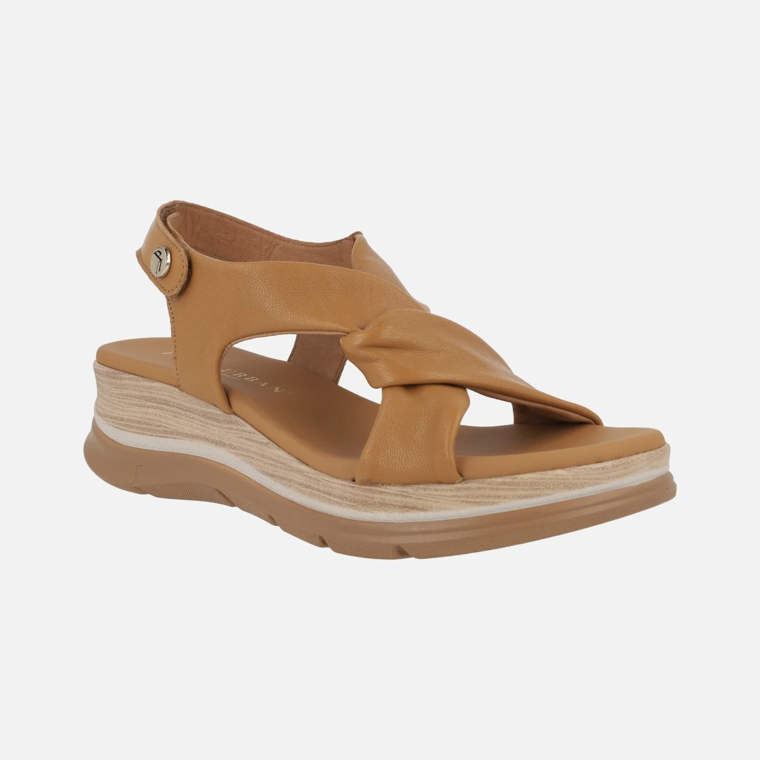 Sandalias de piel con tiras entrelazadas y cierre de velcro - Image 2