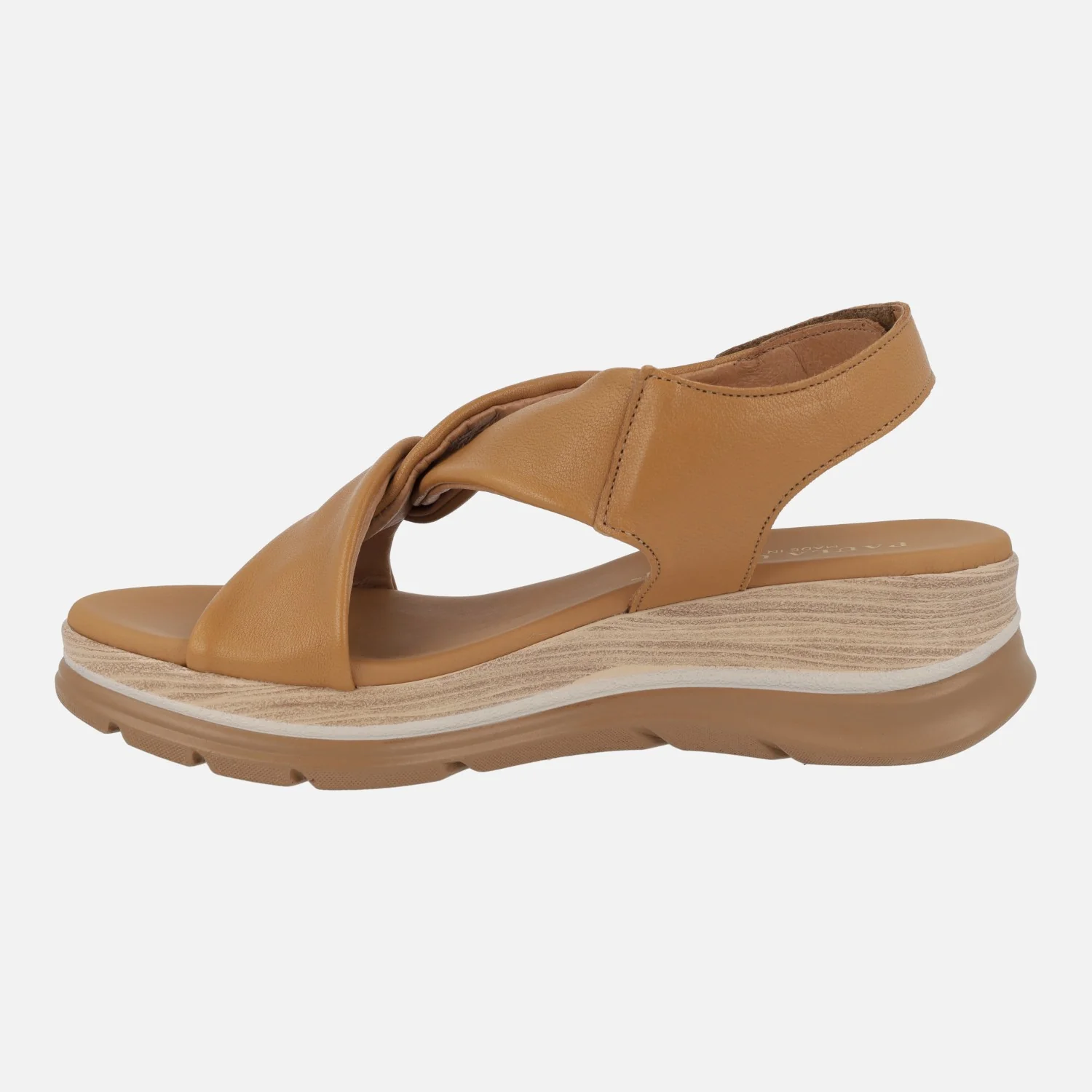 Sandalias de piel con tiras entrelazadas y cierre de velcro - Image 3