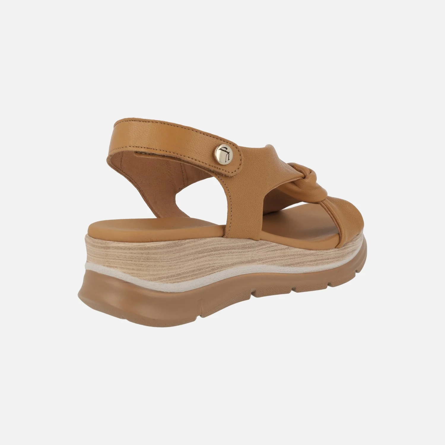 Sandalias de piel con tiras entrelazadas y cierre de velcro - Image 4