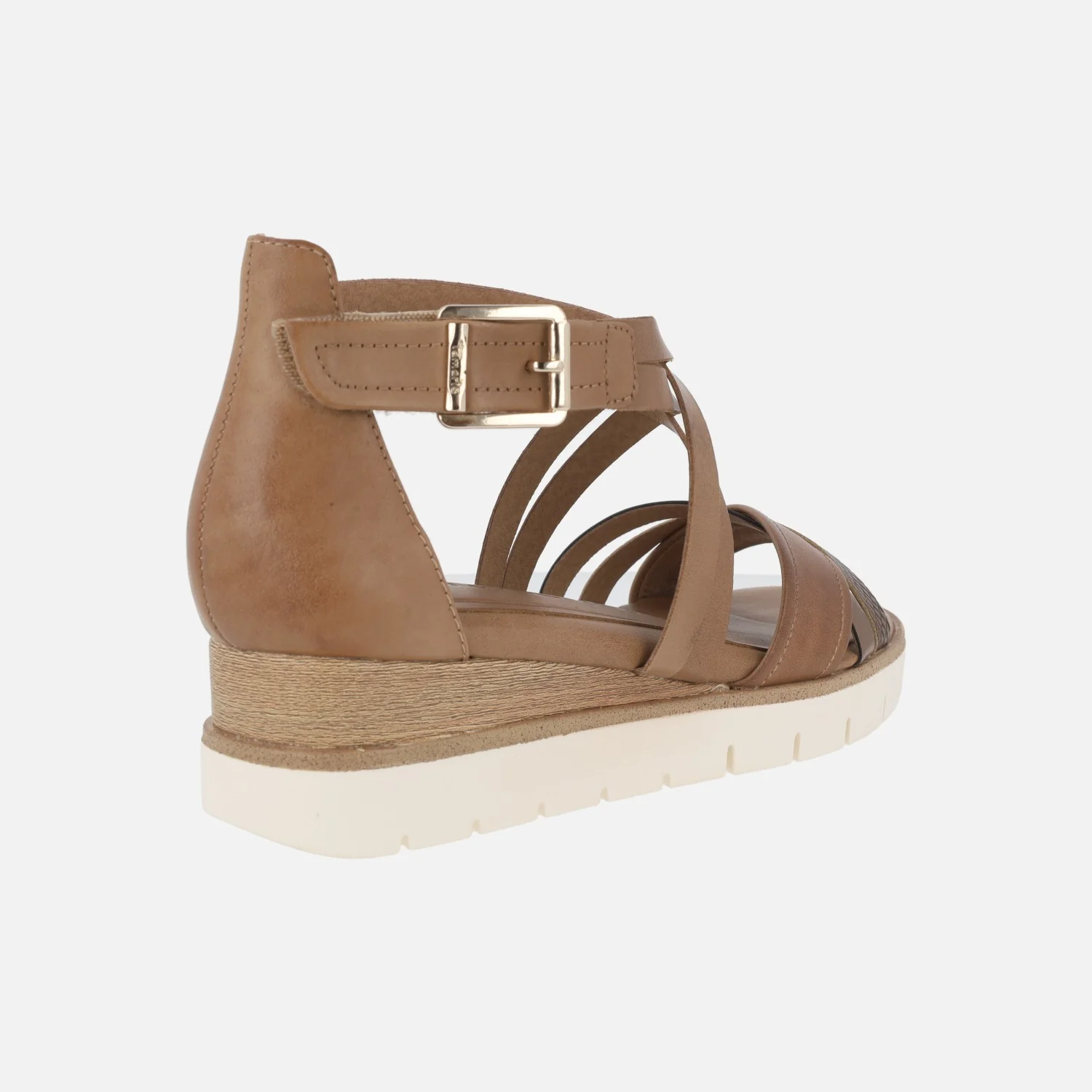 Sandalias de piel con tiras entrelazadas y talón cerrado - Image 4