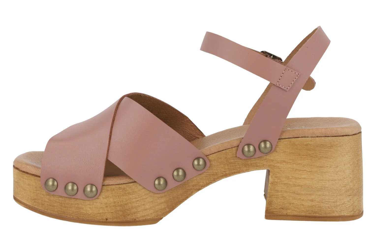 Sandalias de piel Cris con tiras cruzadas y tachas - Image 3