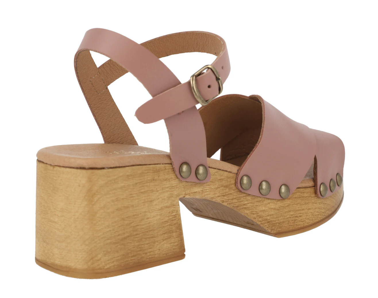 Sandalias de piel Cris con tiras cruzadas y tachas - Image 4
