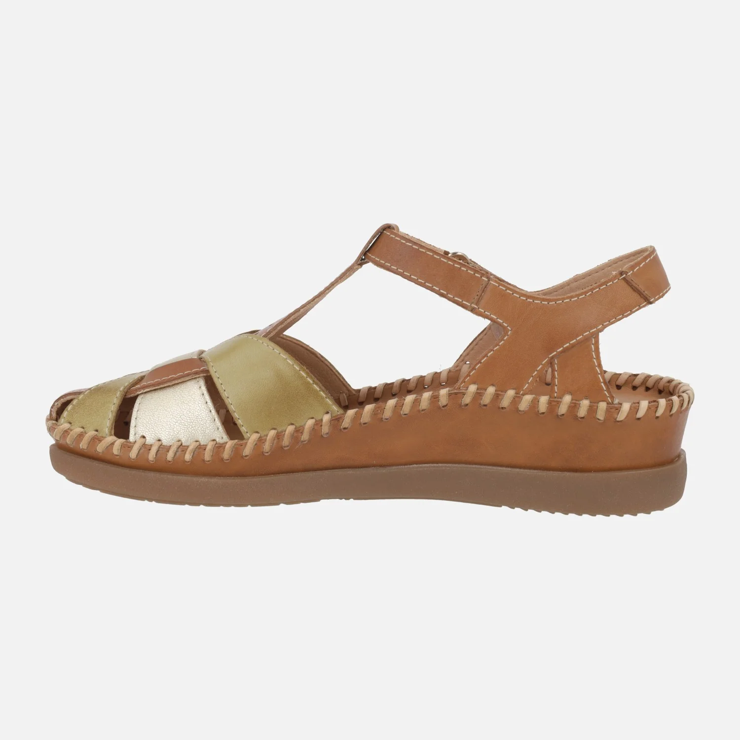 Sandalias de piel destalonadas con cierre de velcro Cadaques - Image 3