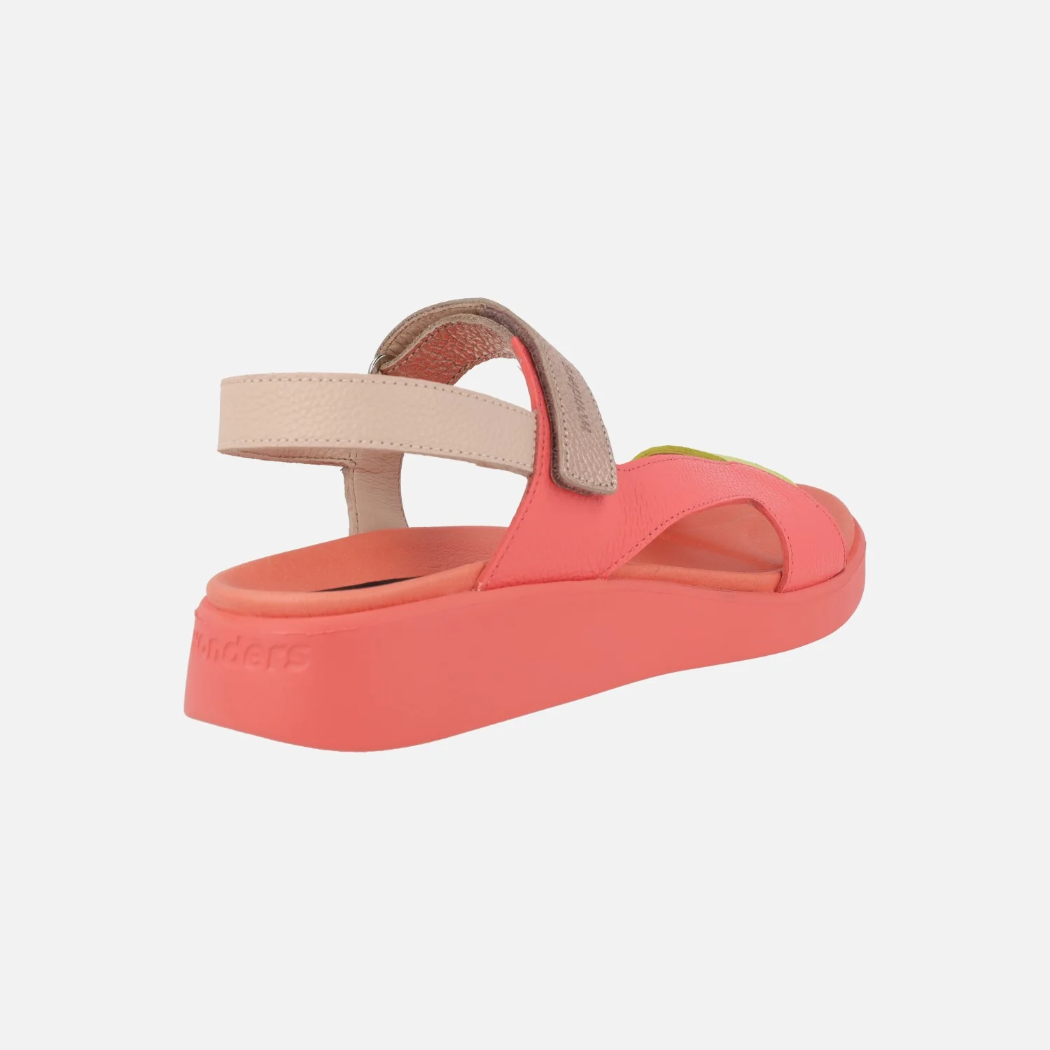 Sandalias de piel HALI en combinado multicolor con cierre de velcro - Image 4