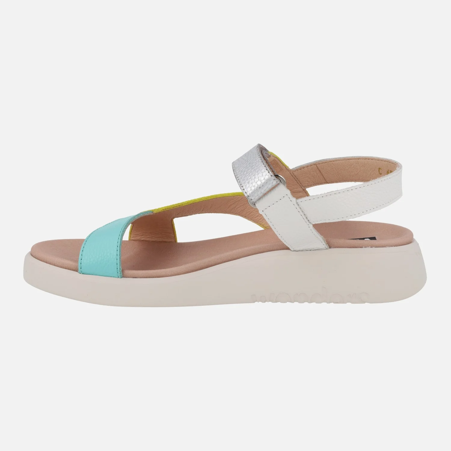 Sandalias de piel HALI en combinado multicolor con cierre de velcro - Image 9
