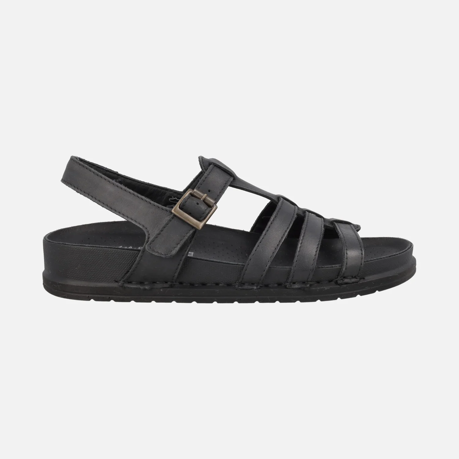 Sandalias de piel estilo cangrejeras con planta BIO