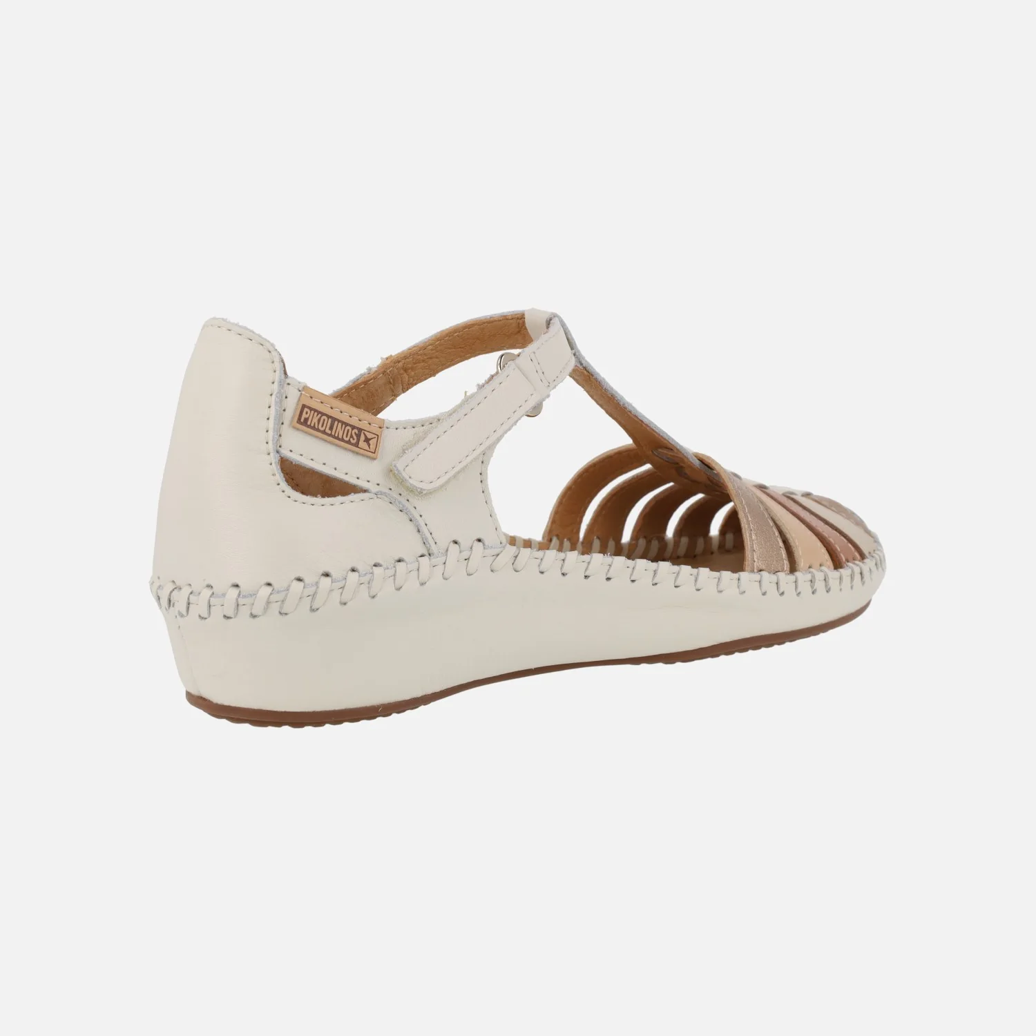 Sandalias de piel estilo cangrejeras con tiras multicolor P.Vallarta 655-0843C - Image 4