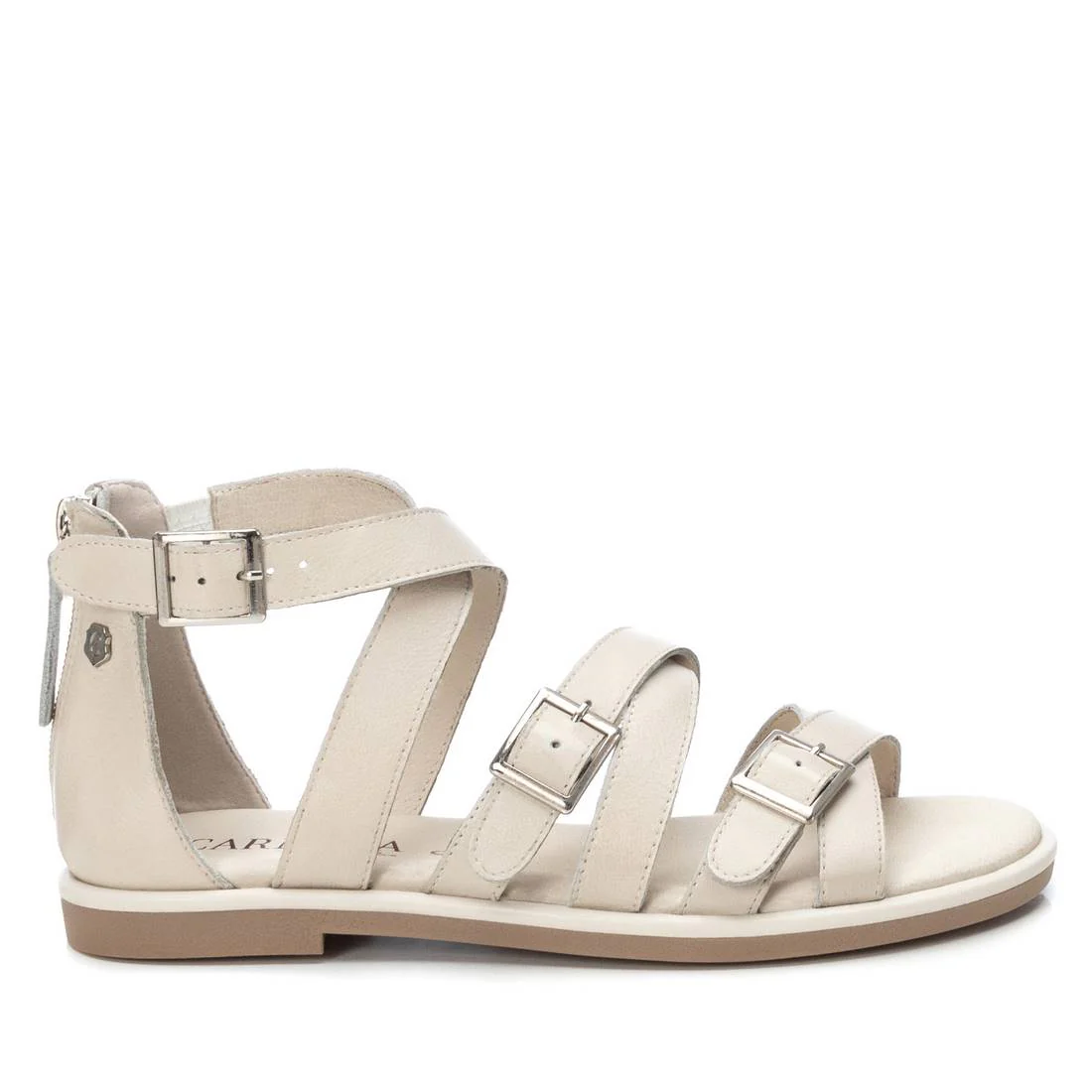 Sandalias de piel estilo romanas con hebillas para mujer - Image 6