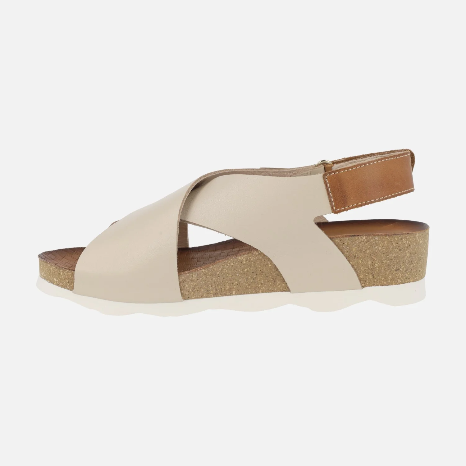 Sandalias de piel Mahon con tiras cruzadas y cierre de velcro - Image 3