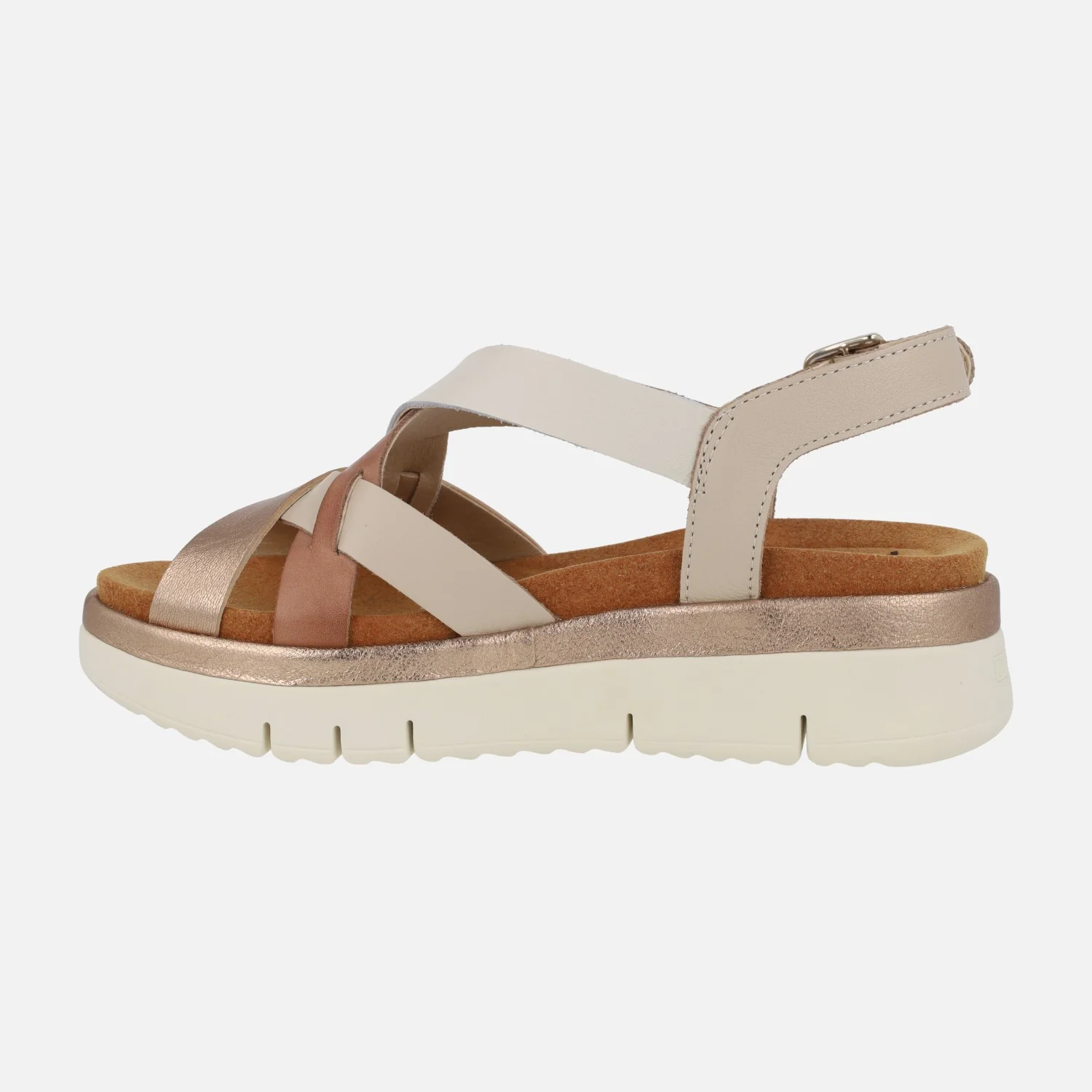 Sandalias de piel Palma con tiras combinadas y cierre de hebilla - Image 4