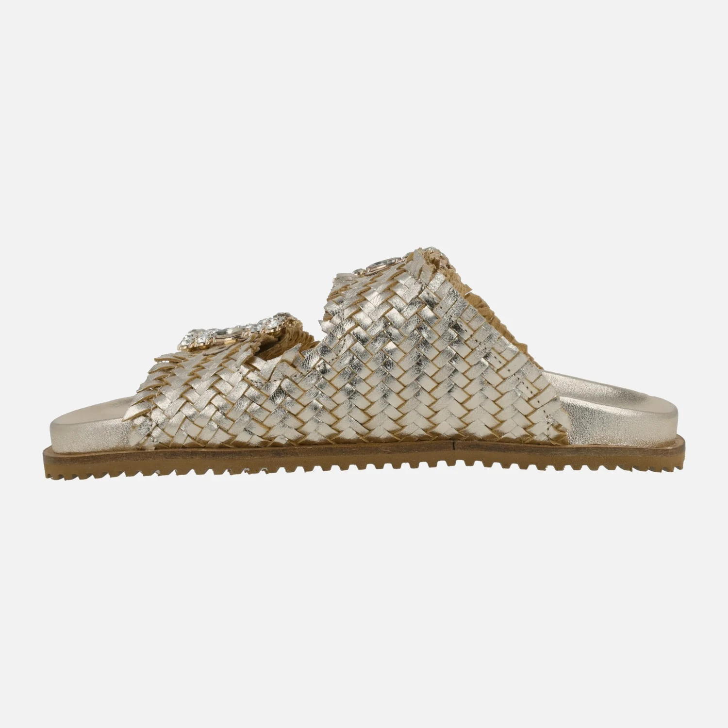 Sandalias de piel trenzada con hebillas joya - Image 11