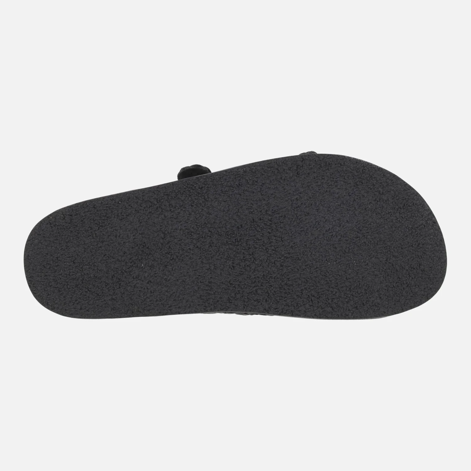 Sandalias de piel trenzada en color negro con hebillas doradas - Image 6