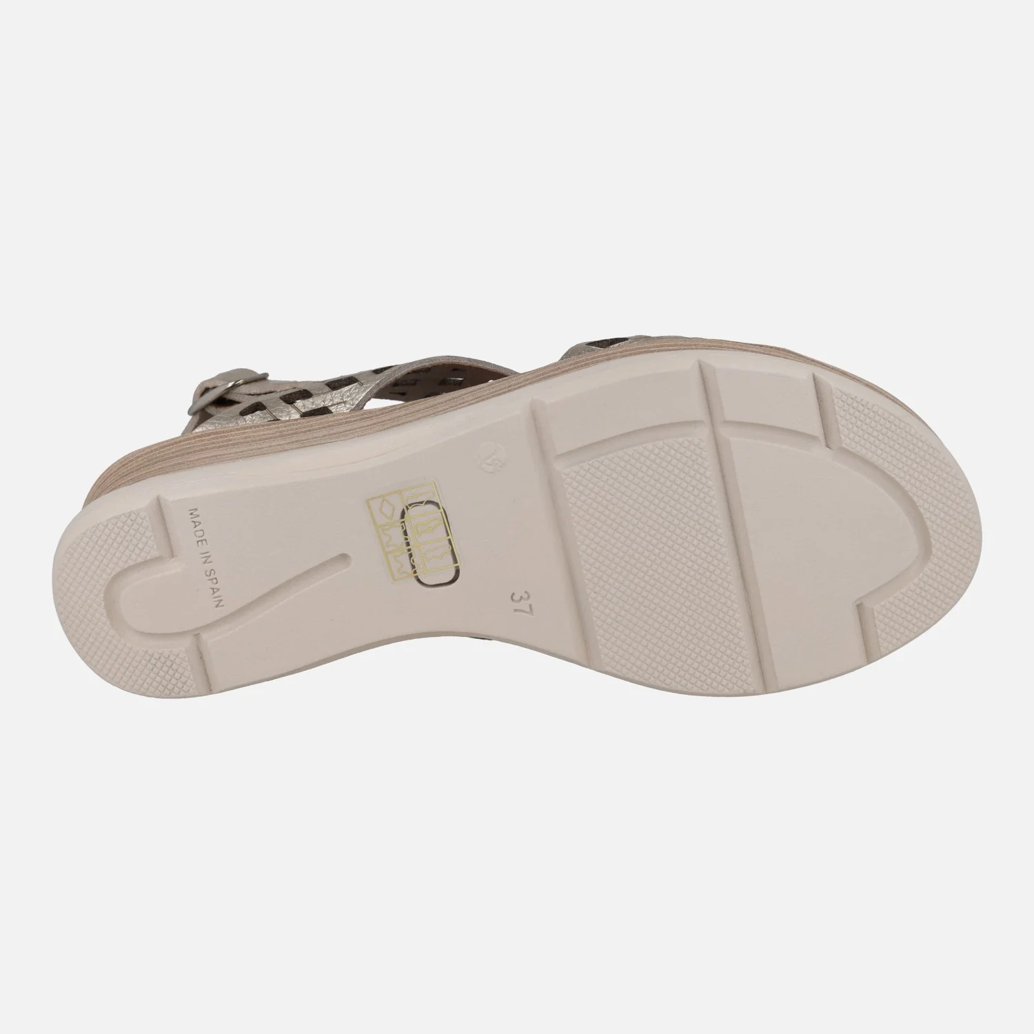 Sandalias de piel troqueladas con plataforma - Image 6