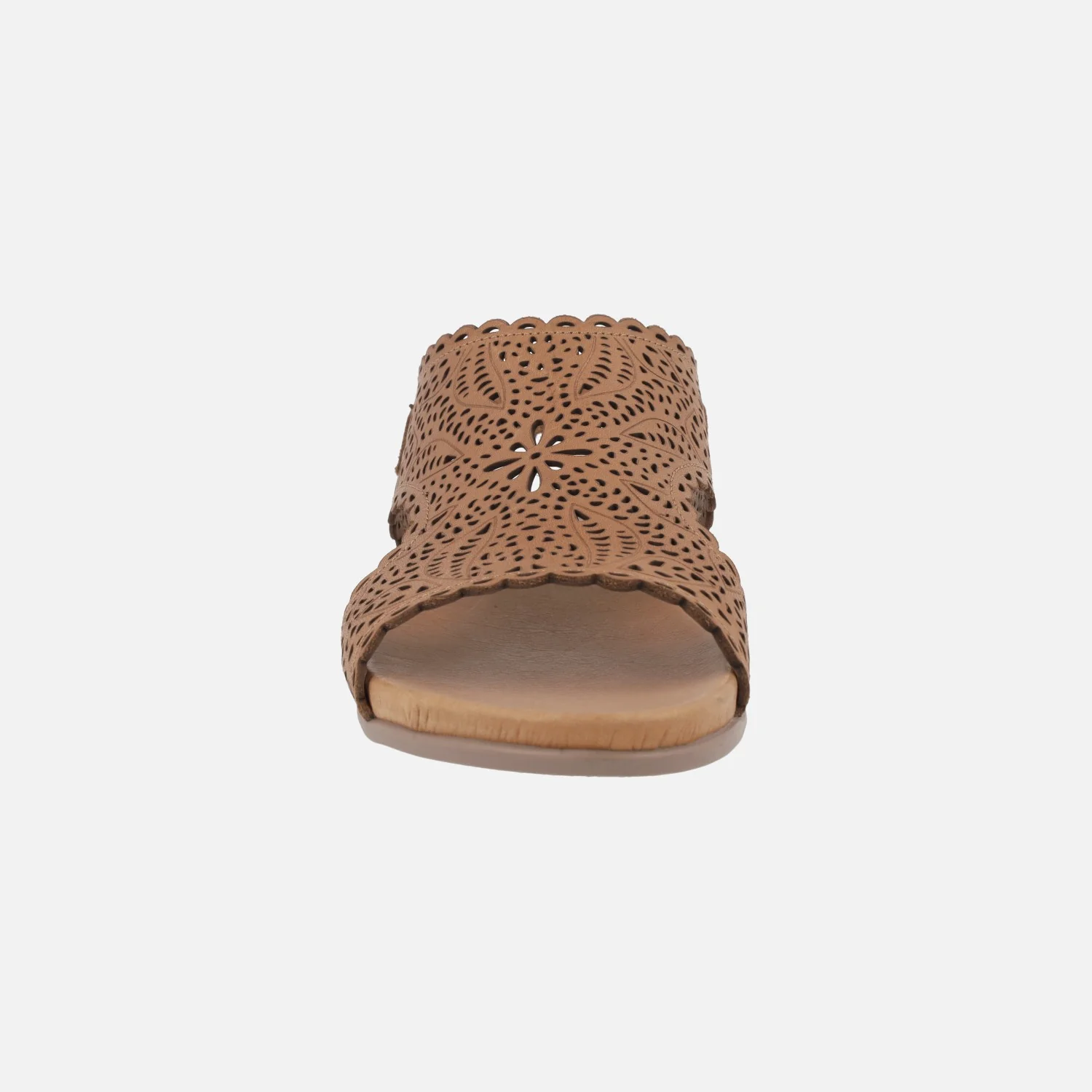 Sandalias de piel troqueladas con tira al talón - Image 5