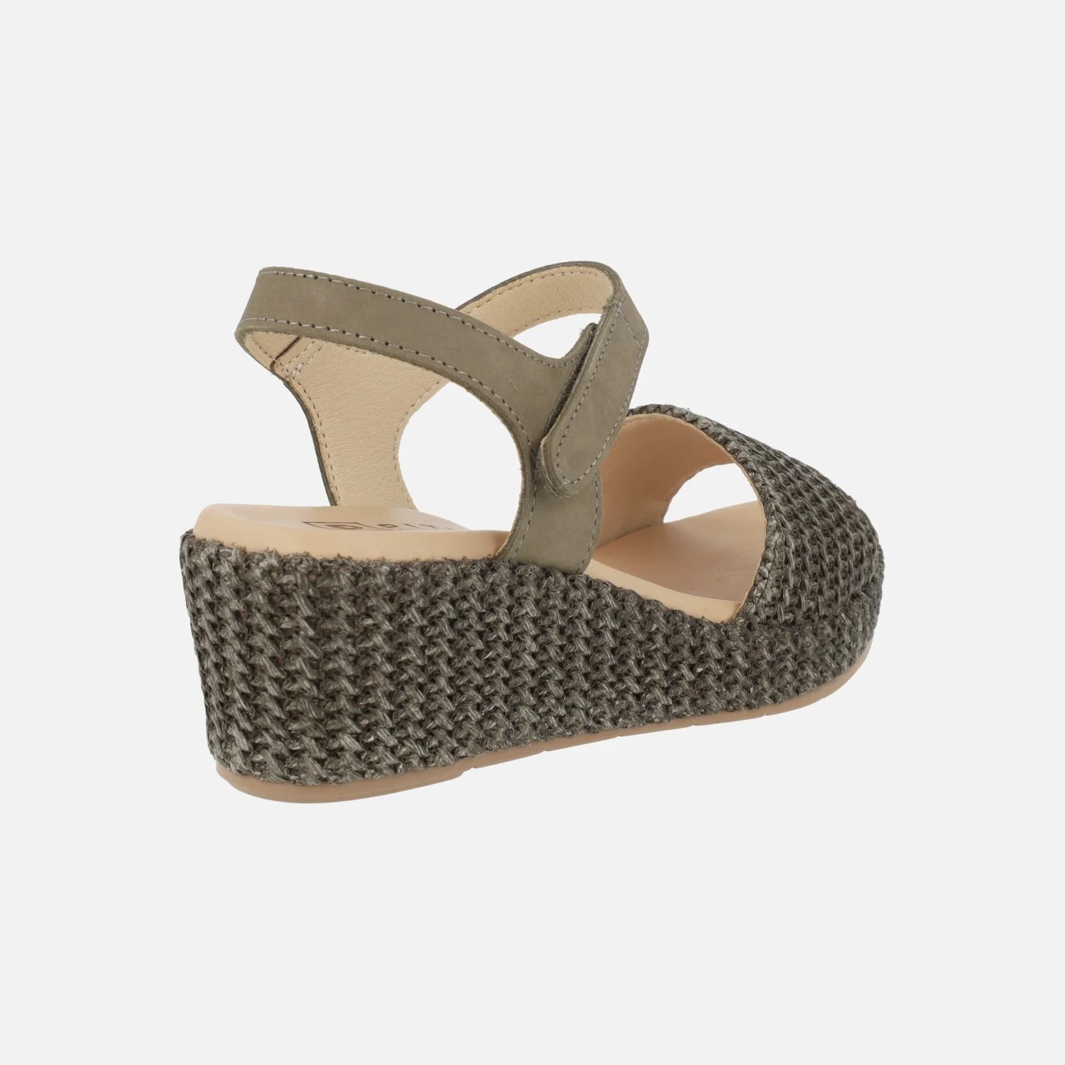 Sandalias de piel y rafia con cierre de velcro - Image 11