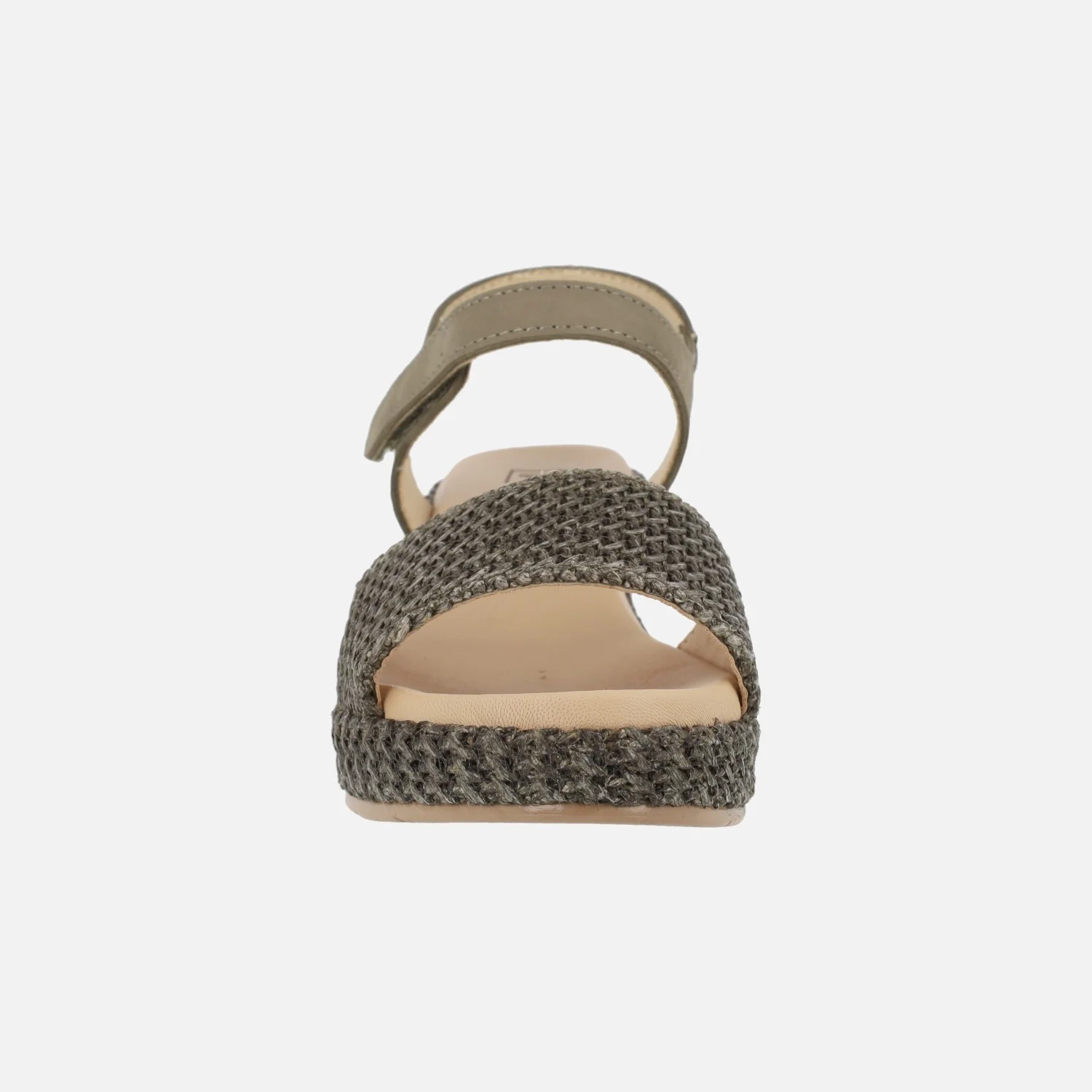 Sandalias de piel y rafia con cierre de velcro - Image 12