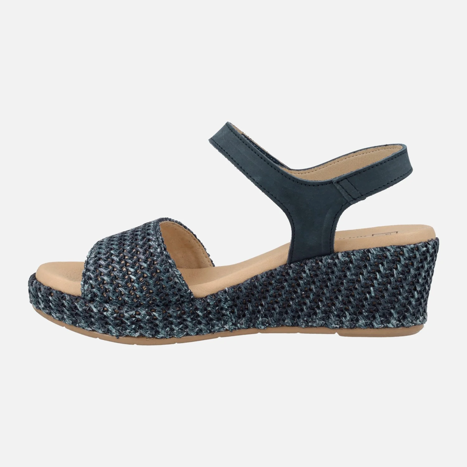 Sandalias de piel y rafia con cierre de velcro - Image 17