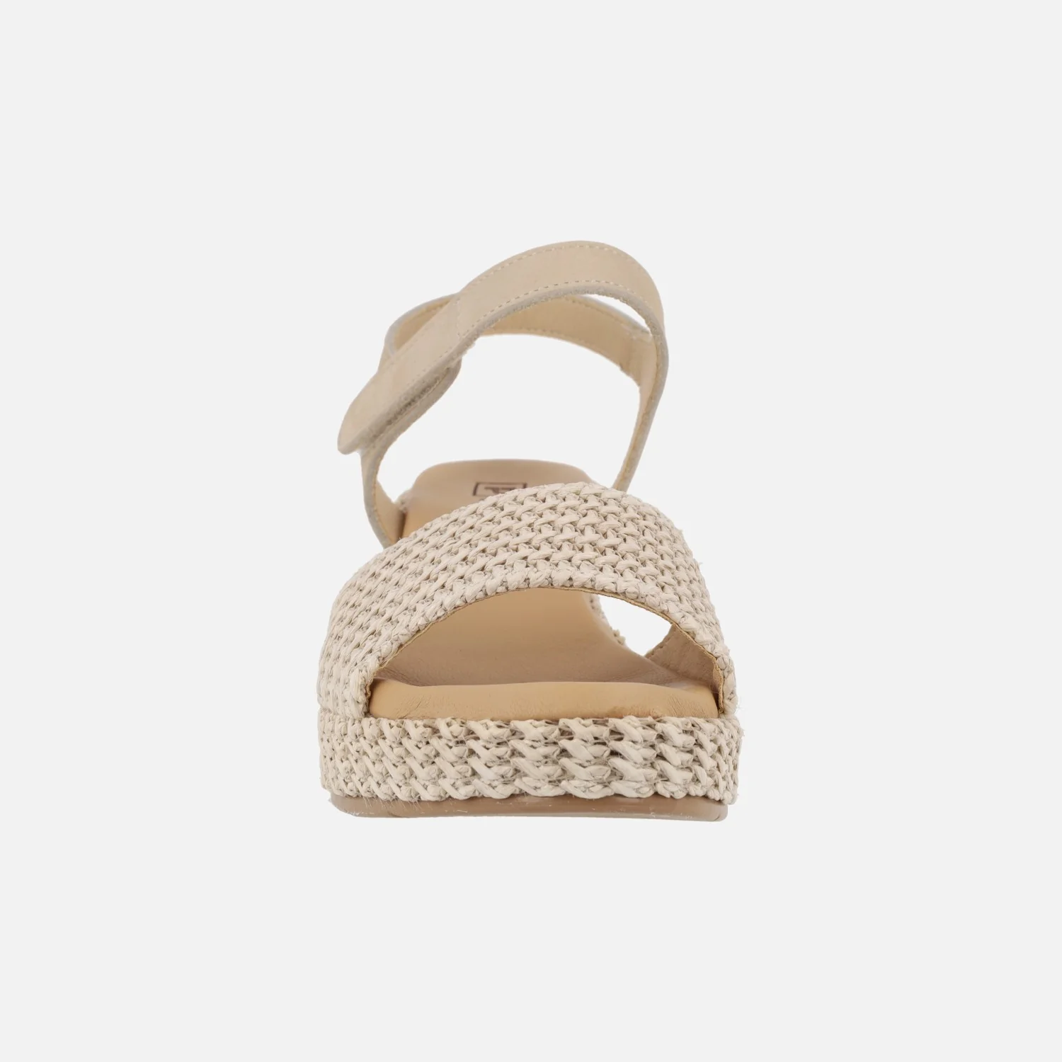 Sandalias de piel y rafia con cierre de velcro - Image 6