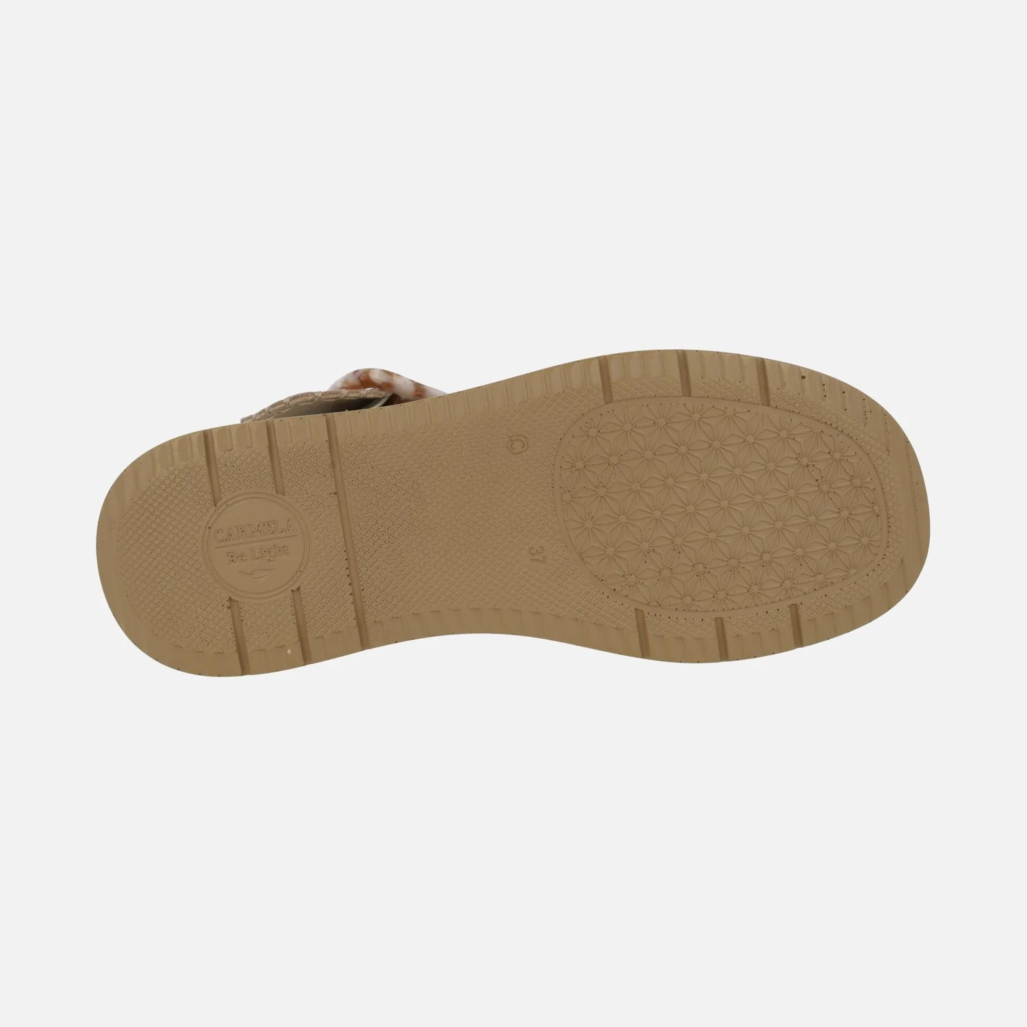 Sandalias de plataforma en combinado camel con hebilla - Image 6