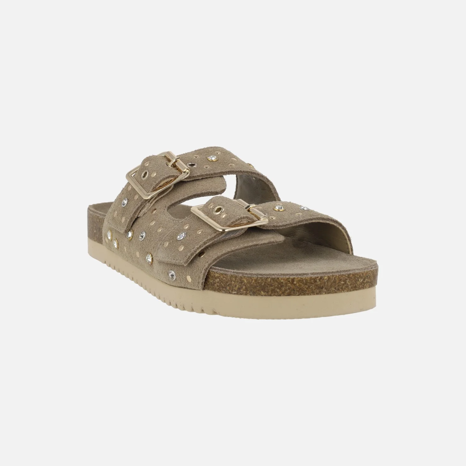 Sandalias de serraje con hebillas y apliques decorativos - Image 10