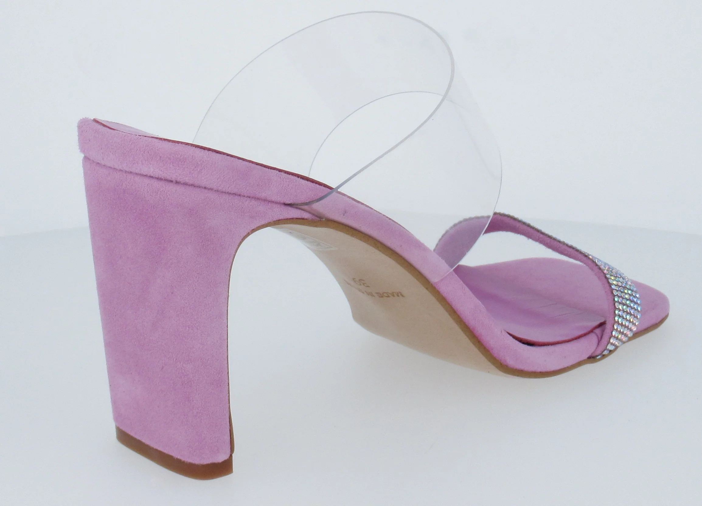 Sandalias de tacón Bet con tira de strass y banda de vinilo - Image 10